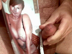 Tribute for scarcely - face and orbs creamed with jizz