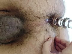 Me dildoing myself with glass dildo