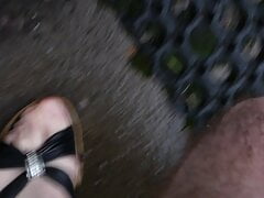 SEXY WHITE FEET IN REVEALING MULES