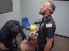 Interracial gay blowjob in various uniforms