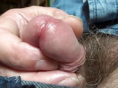 my flaccid wet cockhead and peehole close up