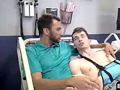 old stepbrother drills the little fellow from behind