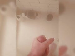 Young Guard cum in shower after work