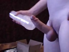 Daddy shooting cum with fleshlight