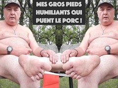 Chubby bear foot worship, bears, outdoor feet worship