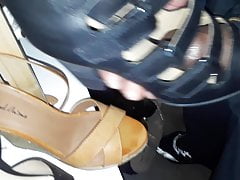 fucking black strapy heels
