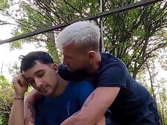 Blond Latino is trying to cheer up his depressed friend