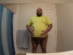 Half and half with a snug shirt and a cute bathroom, this is bound to lead to some fun