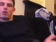 Cute guy jerks his big cock off 2