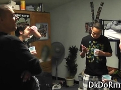 Watch these horny guys take turns banging each other in a wild gang bang