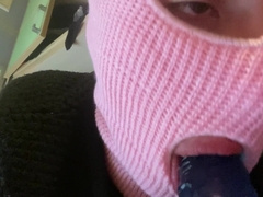 young femboy opens her donk with a fuck stick privately