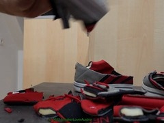 Gay trashed sneaker, gay adidas shoes, sneaker