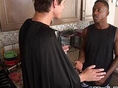 IR rimming cosplay gay licks black ass of mesmerized hunk