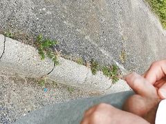 Quick stop and pissing Outdoor