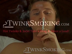 Skater London Lane loves smoking and stroking his big bone