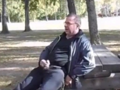 Jack and cum in public 4