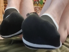 Chastity Slave Trains His Ass With A Big Glass Toy