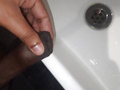 Handjob in wash basin