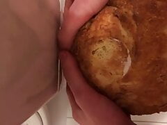 Fucking bread with cum