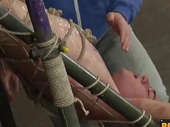 Inverted Izan gets handjob, pinwheel and wax treatment