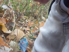 I found unusual used condoms in woods and jack with them3.