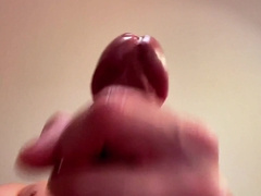 Degustating my own precum gets my massive wood SO FIRM!