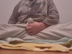 Intense pee hold scene