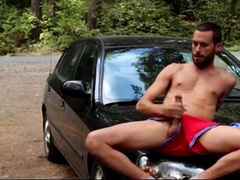 Str8 stud road side wank off