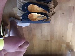 Cum on GF Blue Flat Ballerinas (13. Shot)