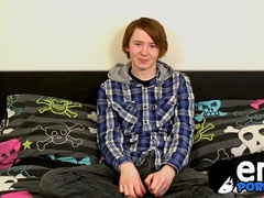 Lusty young dick rider masturbates his big uncut dick