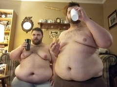 Gainer Boyfriends Slurping & Abdomen Have Fun