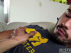 ultra-cute heterosexual Latino doggy style barebacked for some money