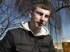 scally lad wanks and cums