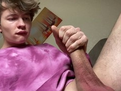 Young gay hunks having fun with their own cocks