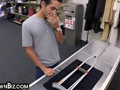 Gaypawn BWC POV assfucked by owner of the pawnshop after BJ
