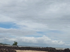 Ladysilva bare on beach