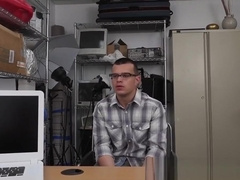 Casting straight drools on black agents cock