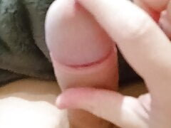 Fingering dick with foreskin #3