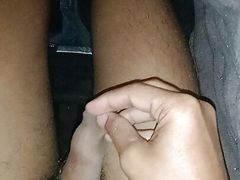 Having fun with big dick by hand