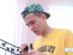 Uber-cute Thin Youngster Xander X Faps His Humungous Stiff Meatpipe And Cum shots!