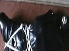 In a rubber hogsack