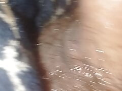 I masturbate on my feet with toys and milk