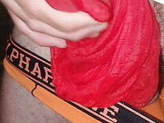 Red vintage stocking  explode
