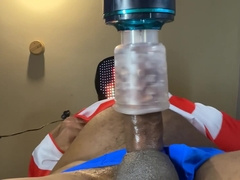 Automasturbator Milks Out A Moaning Cumshot From Masked Man