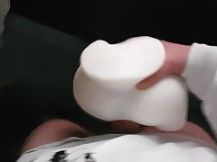 My dick said Hello through the toy