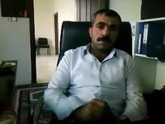 Arab Iraqi Daddy Excited In His Office !!