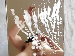 Mirror Edge - Huge load on mirror - Giant cumshot