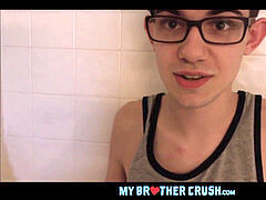 youthful Nerdy lad Stepbrother Family Fucked By bear Stepbro