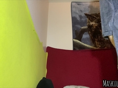 Spunk-Facialed Teenage De-Robes and Takes Ample Bone