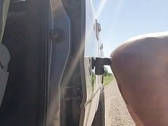 Outdoor dildo fun